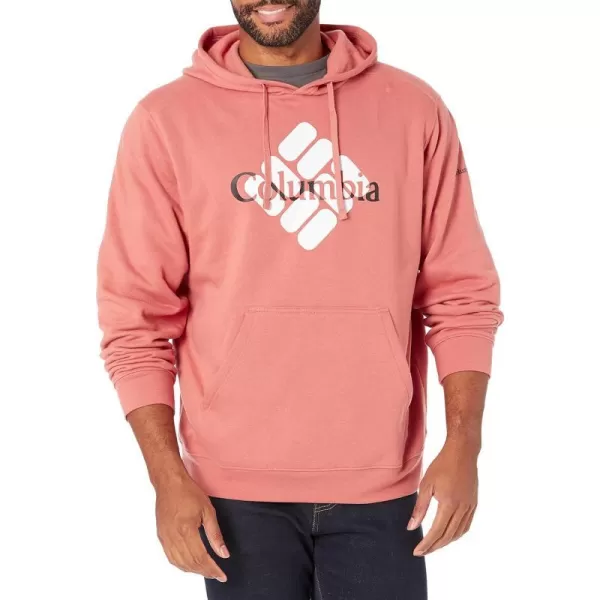 imageColumbia Mens Trek HoodieDark CoralCentered Gem Logo