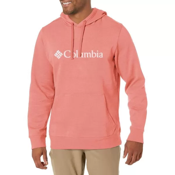 imageColumbia Mens Trek HoodieDark CoralCsc Stacked Logo
