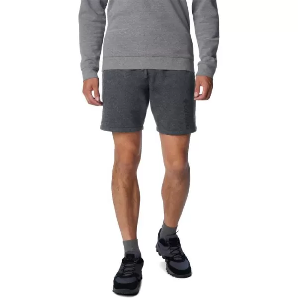 imageColumbia Mens Trek ShortCharcoal HeatherBlack Vertical Logo