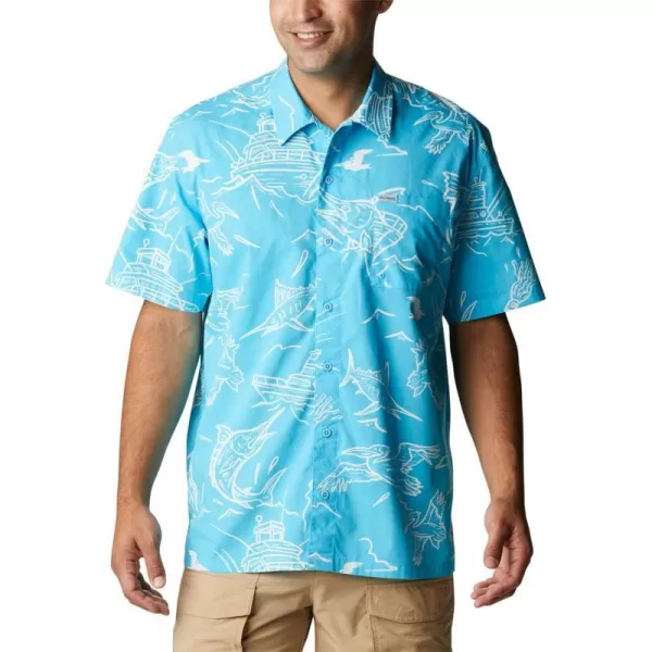 imageColumbia Mens Trollers Best Short Sleeve ShirtAtoll Mighty Marlins Print