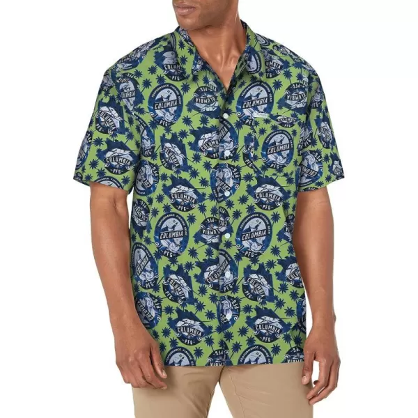 imageColumbia Mens Trollers Best Short Sleeve ShirtLime Glow Spirits N Sails Print