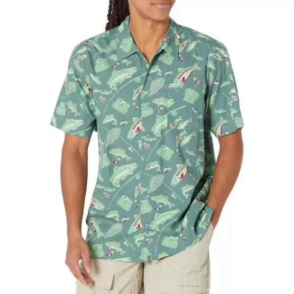 imageColumbia Mens Trollers Best Short Sleeve ShirtMetal Midwest Bounty Print