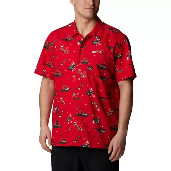 imageColumbia Mens Trollers Best Short Sleeve ShirtRed Spark Reel Joy Print