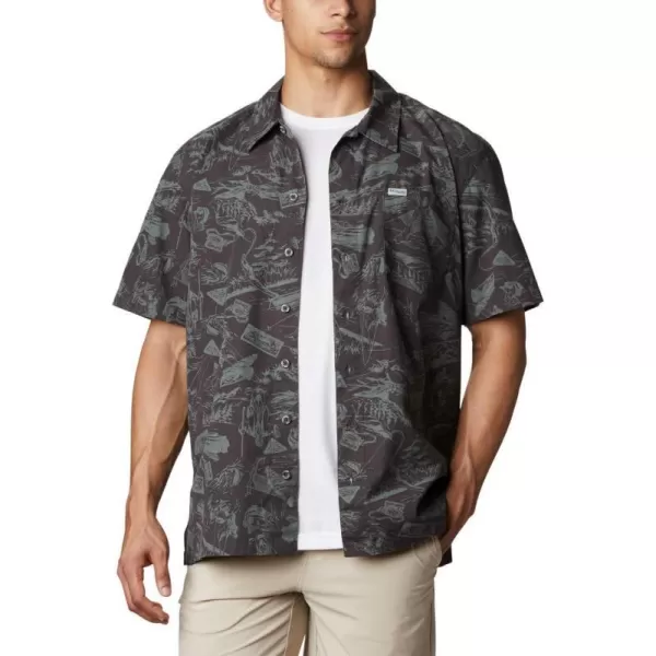 imageColumbia Mens Trollers Best Short Sleeve ShirtShark Freshwater Roots Print