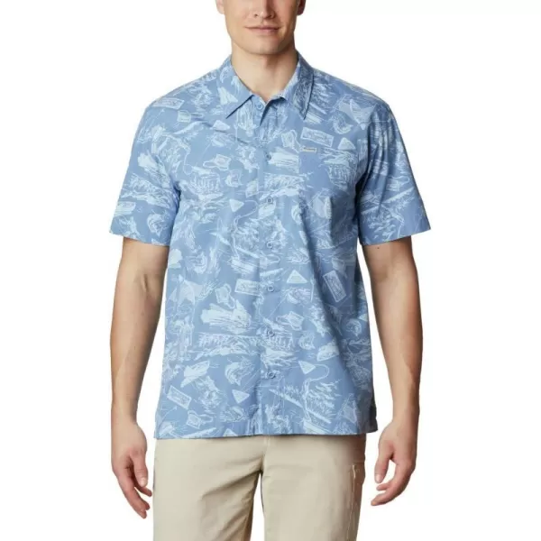 imageColumbia Mens Trollers Best Short Sleeve ShirtSkyler Freshwater Roots Print