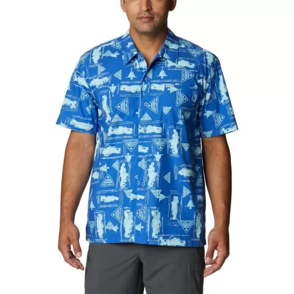 imageColumbia Mens Trollers Best Short Sleeve ShirtVivid Blue Anchors Up