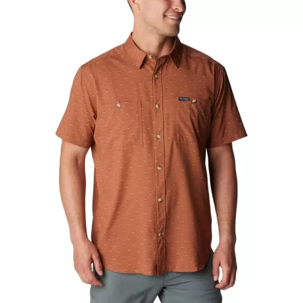 imageColumbia Mens Utilizer Printed Woven Short SleeveAuburn Dawn Dot Multicolor