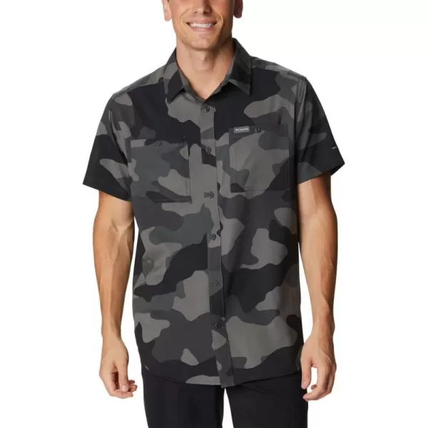 imageColumbia Mens Utilizer Printed Woven Short SleeveBlack Mod Camo