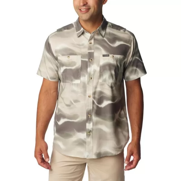 imageColumbia Mens Utilizer Printed Woven Short SleeveDark Stone Undercurrent