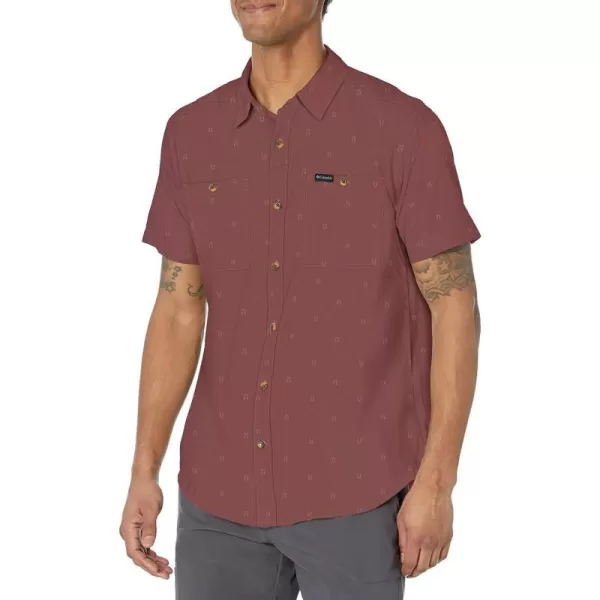 imageColumbia Mens Utilizer Printed Woven Short SleeveLight Raisin Hammocked