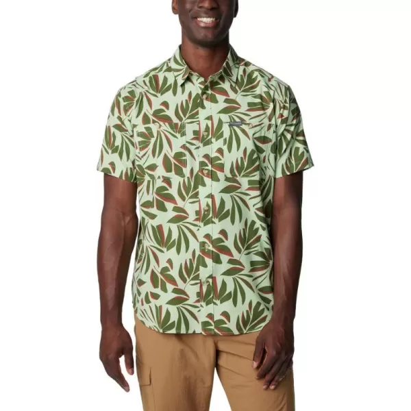 imageColumbia Mens Utilizer Printed Woven Short SleeveSage Leaf Areca