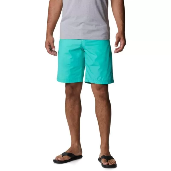 imageColumbia Mens Washed Out Short Cotton Classic FitElectric Turquoise