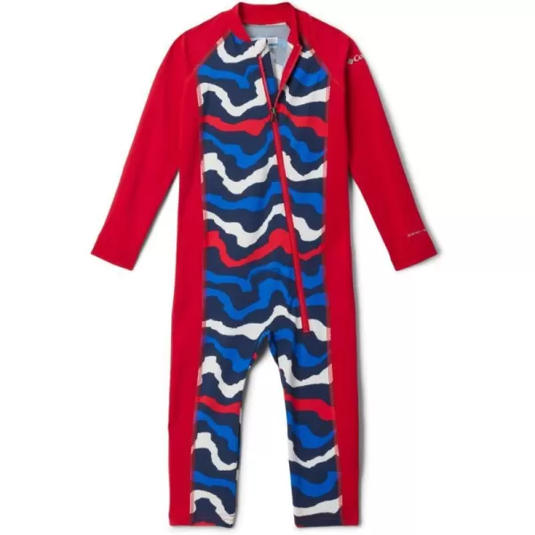 imageColumbia Unisex Baby Sandy Shores Ii SunsuitSunsuitColl Navy WavyMountain Red