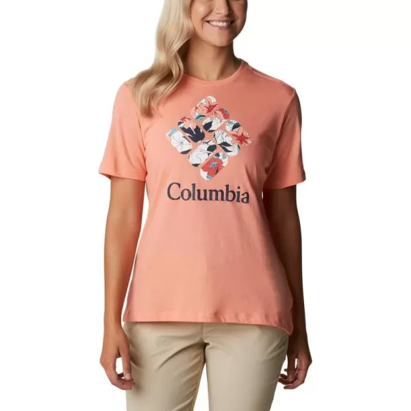 imageColumbia Womens Bluebird Day Relaxed Crew NeckCoral Reef HeatherLakeshore Flora