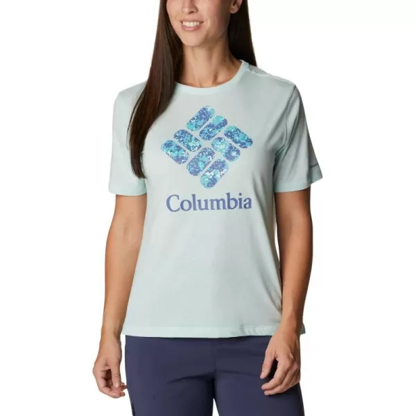 imageColumbia Womens Bluebird Day Relaxed Crew NeckIcy Morn HeatherStacked Dotty