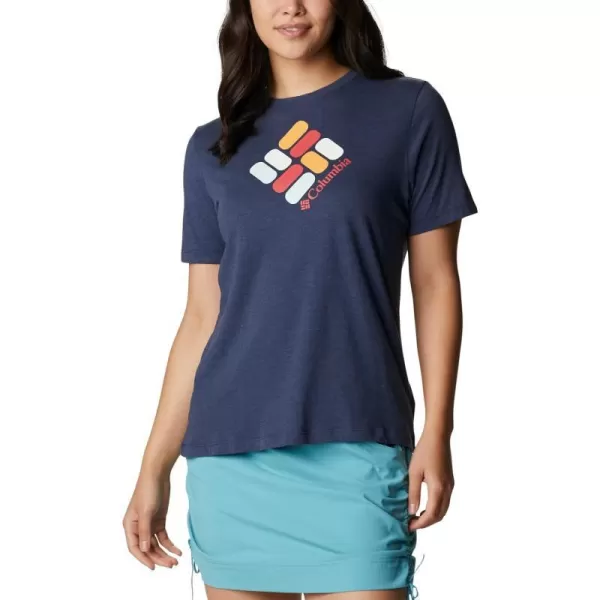 imageColumbia Womens Bluebird Day Relaxed Crew NeckNocturnal HeatherCsc Gem Confetti