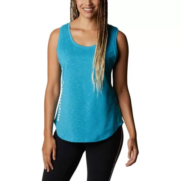 imageColumbia Womens Cades Cape TankClear Water  White Logo