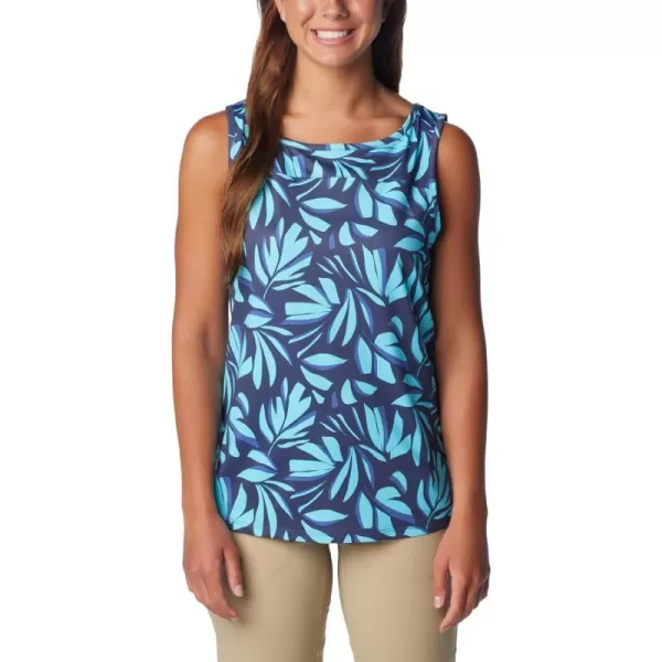 imageColumbia Womens Columbia Womens Chill River Tank Top Moisture Wicking Sun ProtectionAquamarine Areca