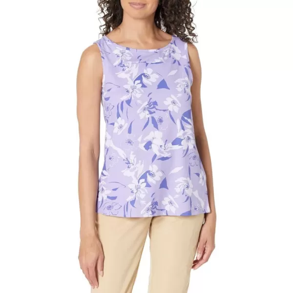 imageColumbia Womens Columbia Womens Chill River Tank Top Moisture Wicking Sun ProtectionFrosted PurplePop Flora Tonal
