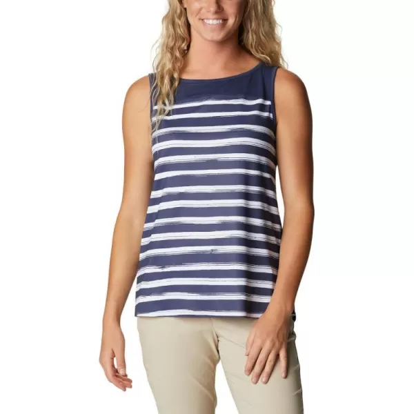 imageColumbia Womens Columbia Womens Chill River Tank Top Moisture Wicking Sun ProtectionNocturnal Brush Stripe