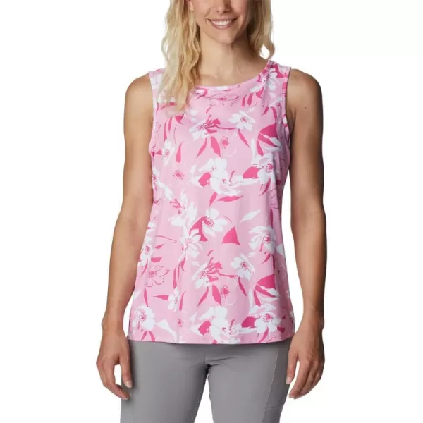 imageColumbia Womens Columbia Womens Chill River Tank Top Moisture Wicking Sun ProtectionWild RosePop Flora Tonal