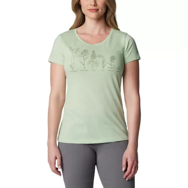 imageColumbia Womens Daisy Days Short Sleeve Graphic TeeSage Leaf HeatherFloral Friends