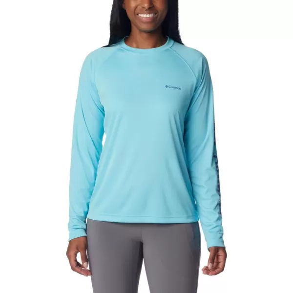 imageColumbia Womens Fork Stream Long Sleeve ShirtAquamarineEve Logo