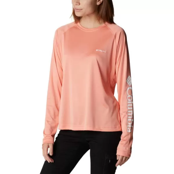 imageColumbia Womens Fork Stream Long Sleeve ShirtCoral ReefWhite Logo