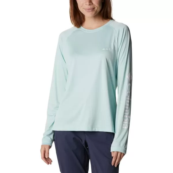 imageColumbia Womens Fork Stream Long Sleeve ShirtIcy MornWhite Logo