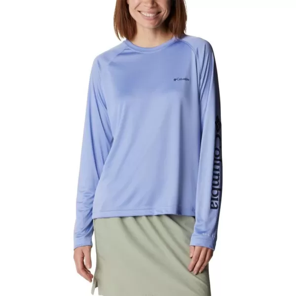 imageColumbia Womens Fork Stream Long Sleeve ShirtSerenityDark Nocturnal Logo