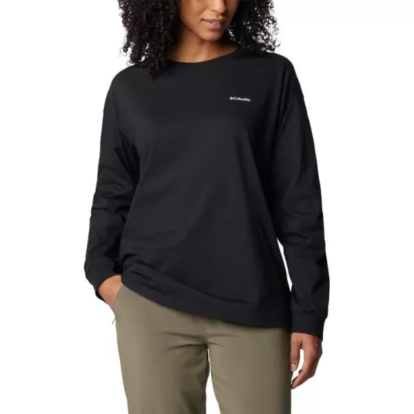 imageColumbia Womens North Cascades Branded Long Sleeve CrewBlackVarsity Arch