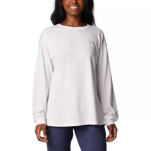 imageColumbia Womens North Cascades Branded Long Sleeve CrewWhiteVarsity Arch
