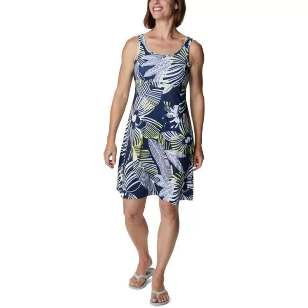 imageColumbia Womens PFG Freezer III DressCollegiate Navy Stencil Hibiscus Print