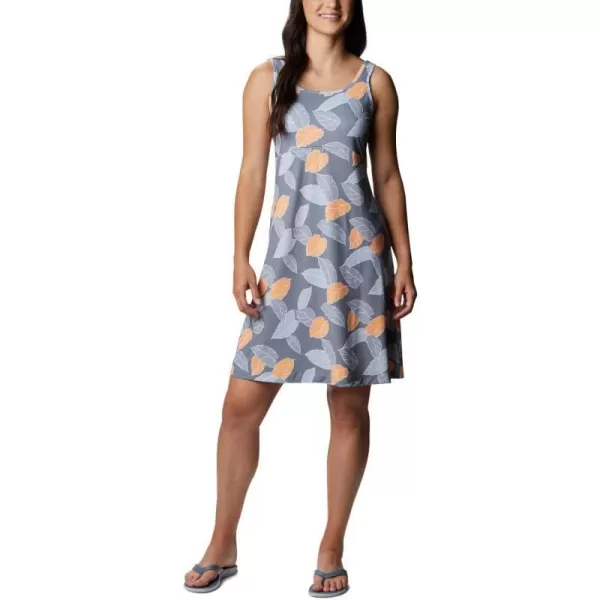 imageColumbia Womens PFG Freezer III DressTrade Winds Grey Ditsy Leaves Print