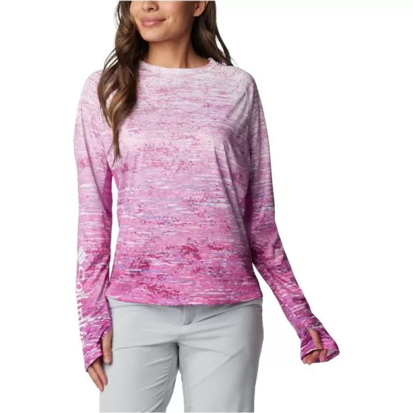 imageColumbia Womens Standard Super Tidal Tee Vent Long SleeveBright Lavender Digiscale Fade