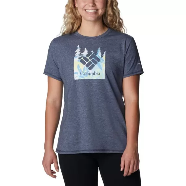 imageColumbia Womens Sun Trek Ss Graphic TeeNocturnalArboreal Swirl Graphic
