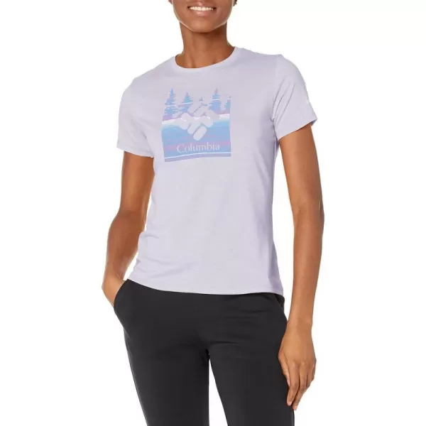imageColumbia Womens Sun Trek Ss Graphic TeePurple Tint HeatherArboreal Branded Grx
