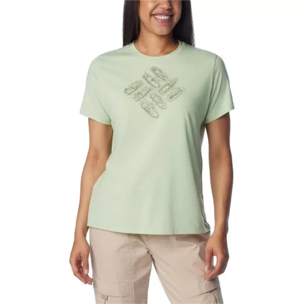 imageColumbia Womens Sun Trek Ss Graphic TeeSage LeafOutlined Kayaks