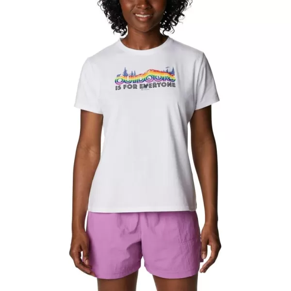 imageColumbia Womens Sun Trek Ss Graphic TeeWhiteAll for Outdoor Pride