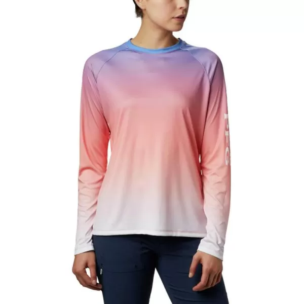 imageColumbia Womens Super Tidal Tee Long SleeveLychee Gradient