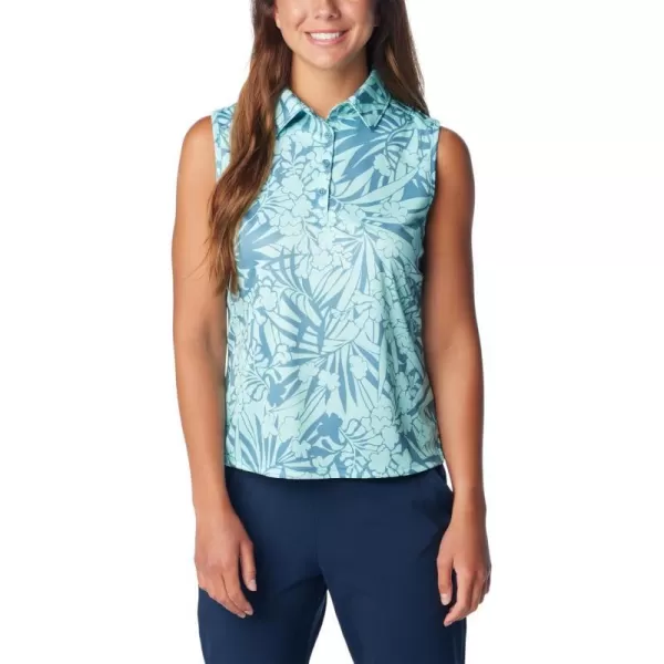 imageColumbia Womens Super Tidal Tee Sleeveless PoloCanyon Blue Tropictones