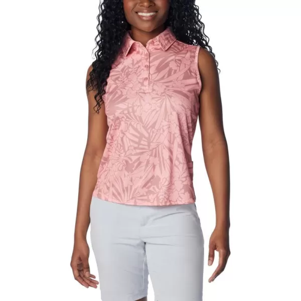 imageColumbia Womens Super Tidal Tee Sleeveless PoloSandalwood Pink Tropictones