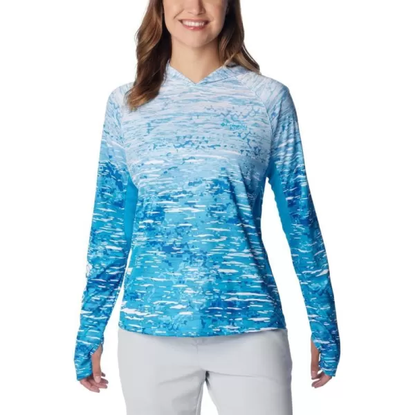 imageColumbia Womens Super Tidal Tee Vent HoodieOcean Blue Digiscale Fade