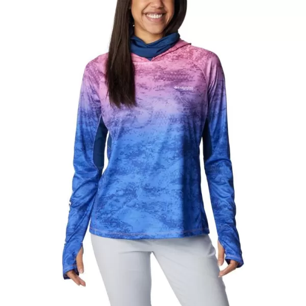 imageColumbia Womens Super Tidal Tee Vent HoodiePink Pop Camo Gradient
