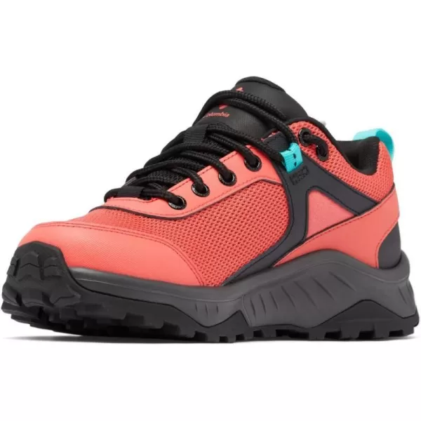 imageColumbia Womens Trailstorm Ascend Waterproof Hiking ShoeRed Coral  Bright Aqua