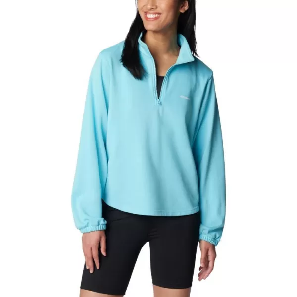 imageColumbia Womens Trek French Terry Half Zip UpdateAquamarine