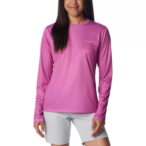 imageWomens Tidal Tee PFG Fish Flag LsBright LavenderFish and Friends Flag