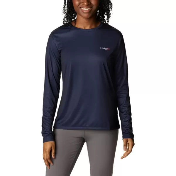 imageWomens Tidal Tee PFG Fish Flag LsCollegiate NavyFish Flag Ombre