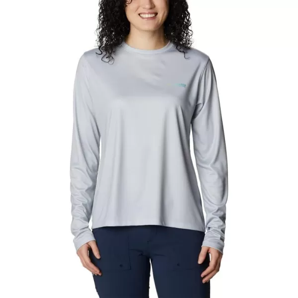imageWomens Tidal Tee PFG Fish Flag LsCool GreyDeep Marine Gradient