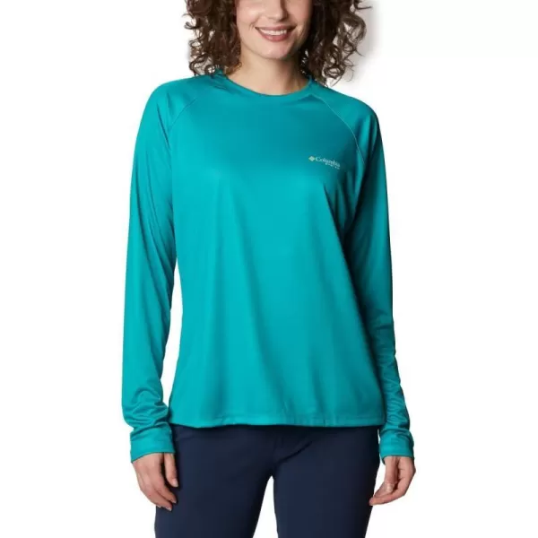 imageWomens Tidal Tee PFG Fish Flag LsTropic WaterLime Glow Gradient
